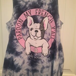 Simply Southern Blue and Pink Tie-Dye Tank